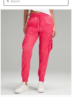 Lululemon Dance Studio Relaxed-Fit Mid-Rise Cargo Jogger Glazed Pink size large